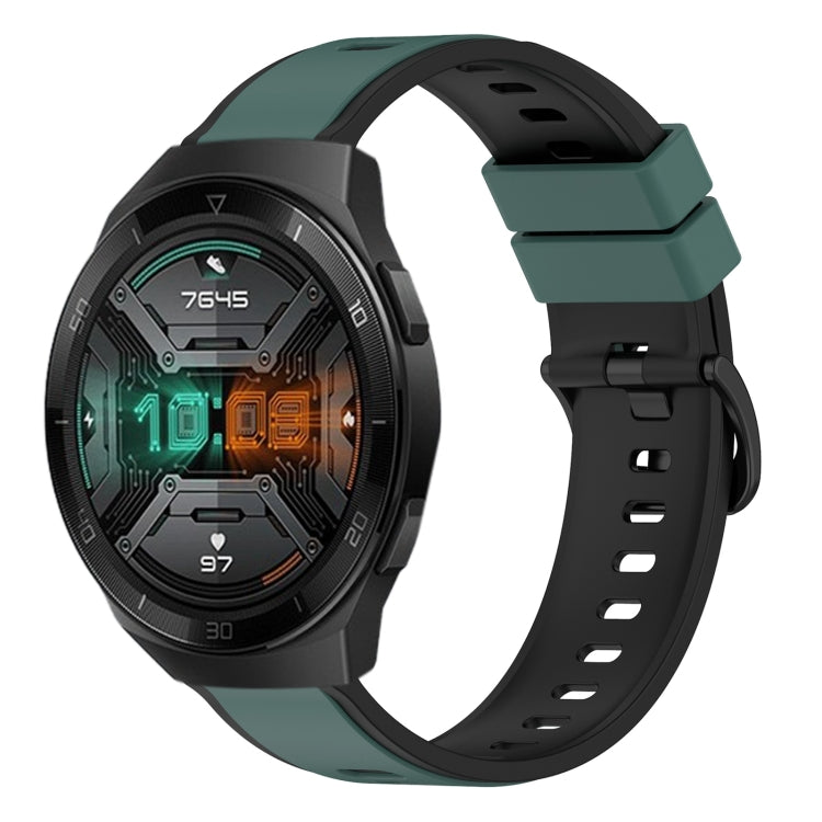 For Huawei Watch GT 2E 22mm Two-Color Silicone Watch Band
