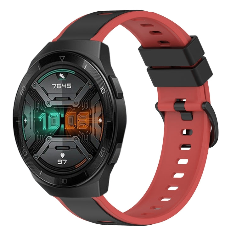 For Huawei Watch GT 2E 22mm Two-Color Silicone Watch Band