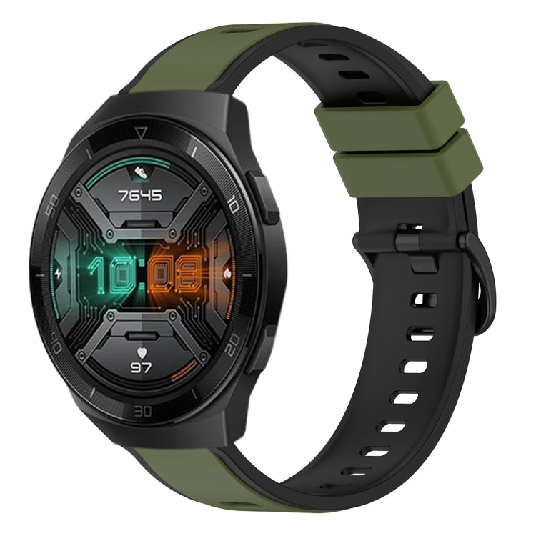 For Huawei Watch GT 2E 22mm Two-Color Silicone Watch Band