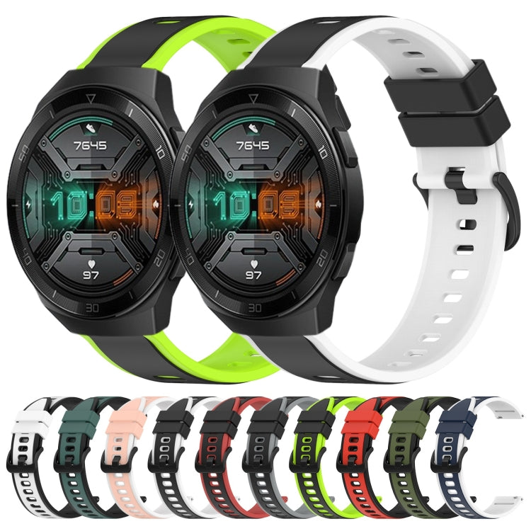 For Huawei Watch GT 2E 22mm Two-Color Silicone Watch Band