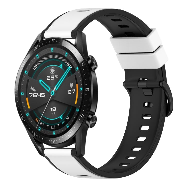 For Huawei GT2 46mm 22mm Two-Color Silicone Watch Band