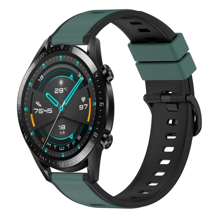 For Huawei GT2 46mm 22mm Two-Color Silicone Watch Band