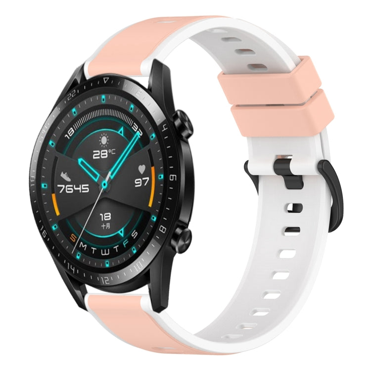 For Huawei GT2 46mm 22mm Two-Color Silicone Watch Band