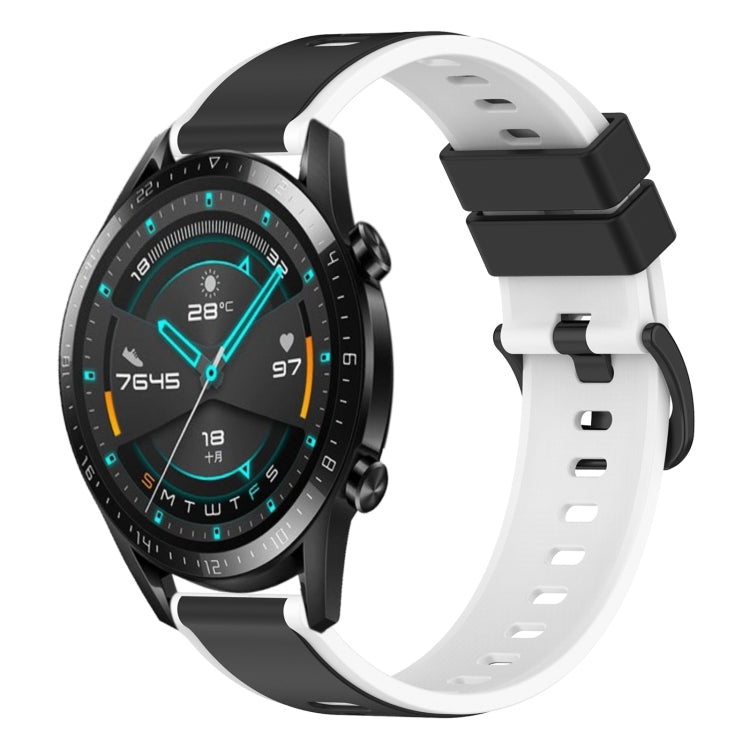 For Huawei GT2 46mm 22mm Two-Color Silicone Watch Band