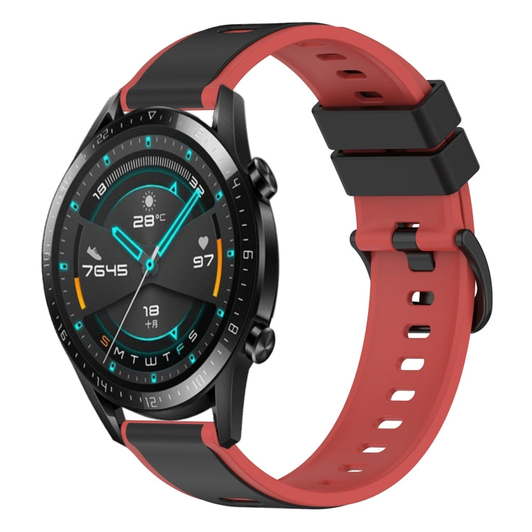 For Huawei GT2 46mm 22mm Two-Color Silicone Watch Band
