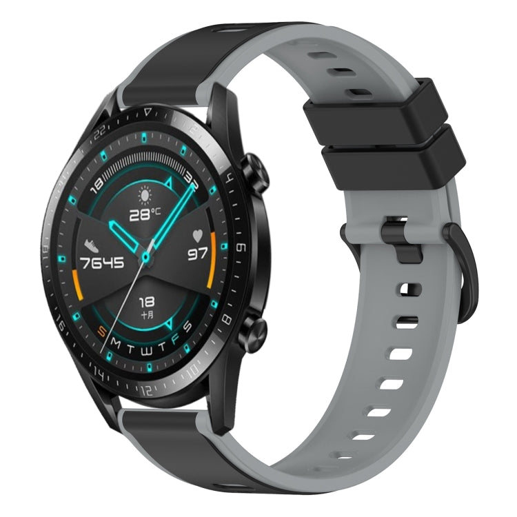 For Huawei GT2 46mm 22mm Two-Color Silicone Watch Band