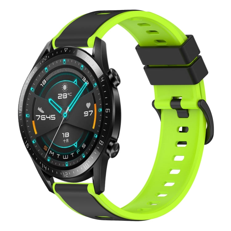 For Huawei GT2 46mm 22mm Two-Color Silicone Watch Band