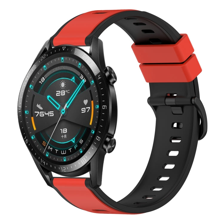 For Huawei GT2 46mm 22mm Two-Color Silicone Watch Band