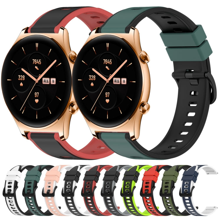 For Honor Watch GS 3 22mm Two-Color Silicone Watch Band