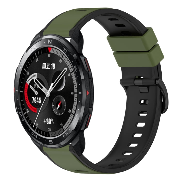 For Honor Watch GS Pro 22mm Two-Color Silicone Watch Band