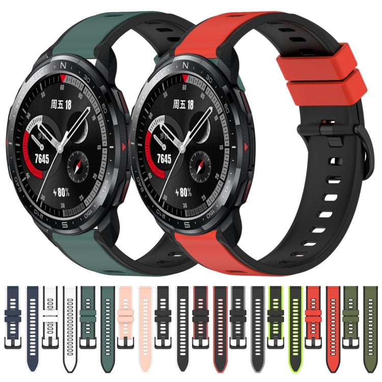 For Honor Watch GS Pro 22mm Two-Color Silicone Watch Band
