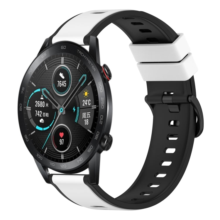 For Honor Magic Watch 2 46mm 22mm Two-Color Silicone Watch Band