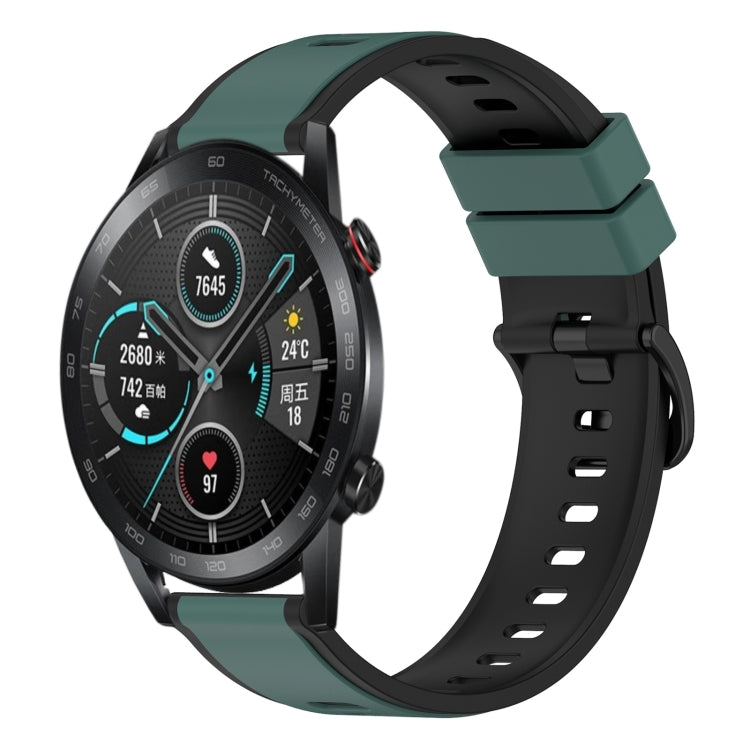 For Honor Magic Watch 2 46mm 22mm Two-Color Silicone Watch Band
