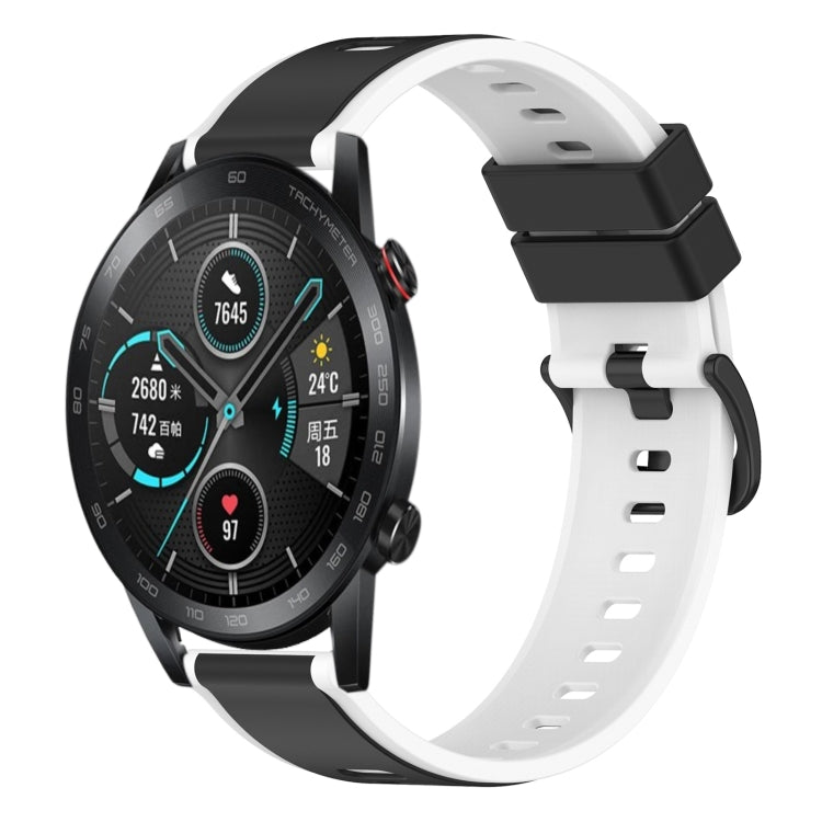 For Honor Magic Watch 2 46mm 22mm Two-Color Silicone Watch Band
