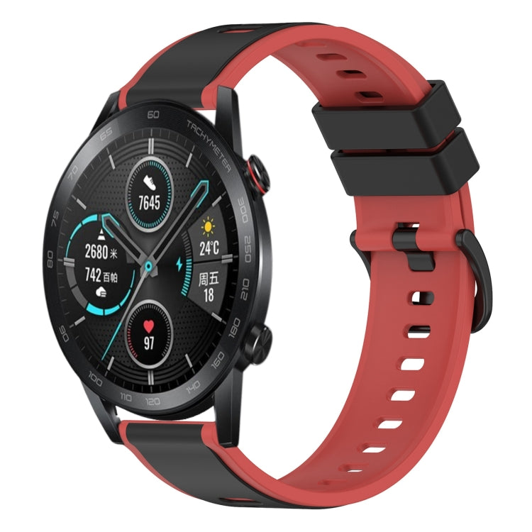 For Honor Magic Watch 2 46mm 22mm Two-Color Silicone Watch Band
