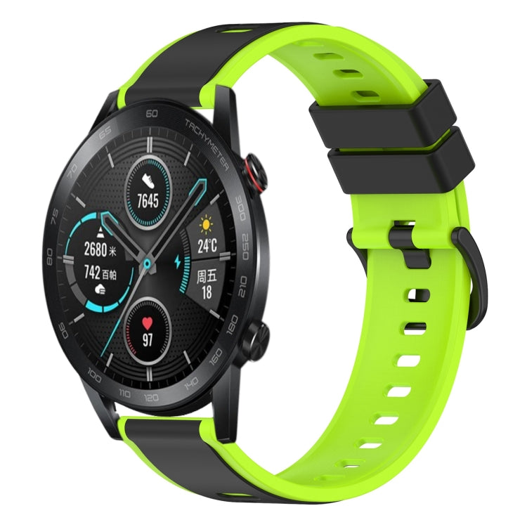 For Honor Magic Watch 2 46mm 22mm Two-Color Silicone Watch Band