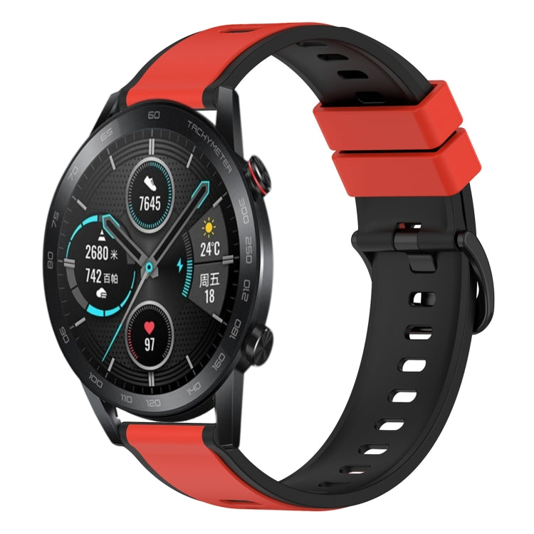 For Honor Magic Watch 2 46mm 22mm Two-Color Silicone Watch Band