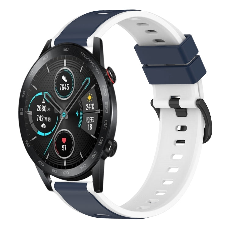 For Honor Magic Watch 2 46mm 22mm Two-Color Silicone Watch Band