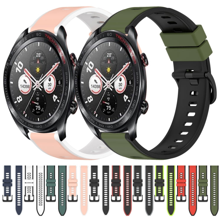 For Honor Watch Dream 22mm Two-Color Silicone Watch Band