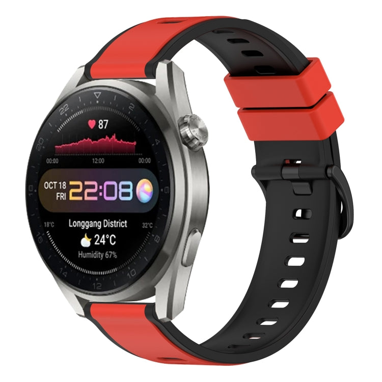 For Huawei Watch 3 Pro New 22mm Two-Color Silicone Watch Band