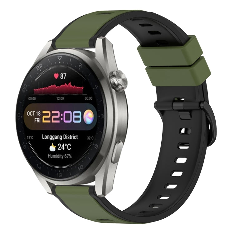 For Huawei Watch 3 Pro New 22mm Two-Color Silicone Watch Band