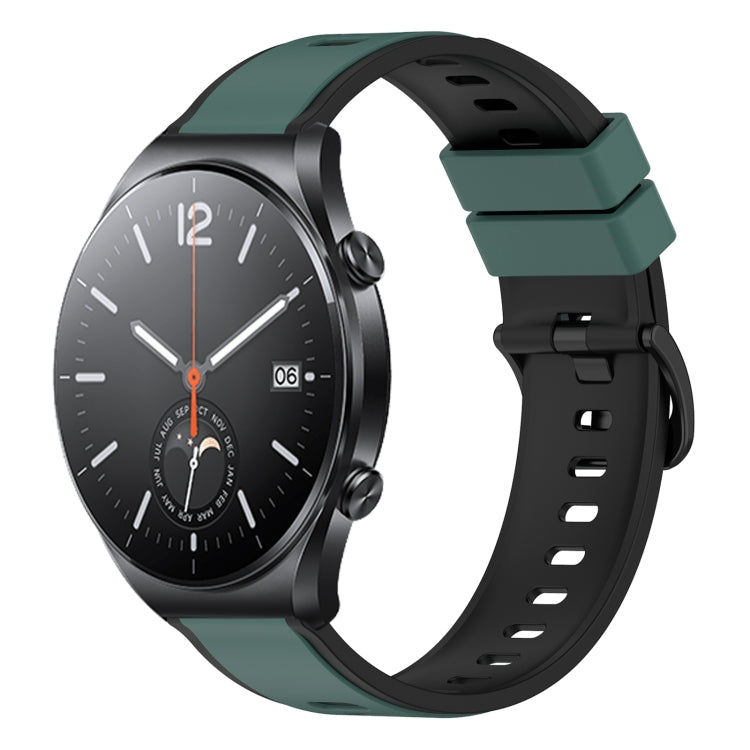 For Xiaomi MI Watch S1 22mm Two-Color Silicone Watch Band