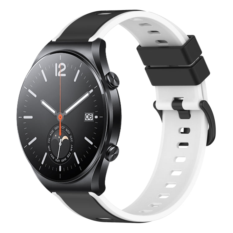 For Xiaomi MI Watch S1 22mm Two-Color Silicone Watch Band