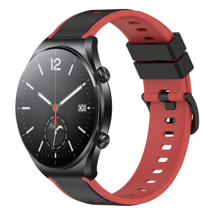 For Xiaomi MI Watch S1 22mm Two-Color Silicone Watch Band