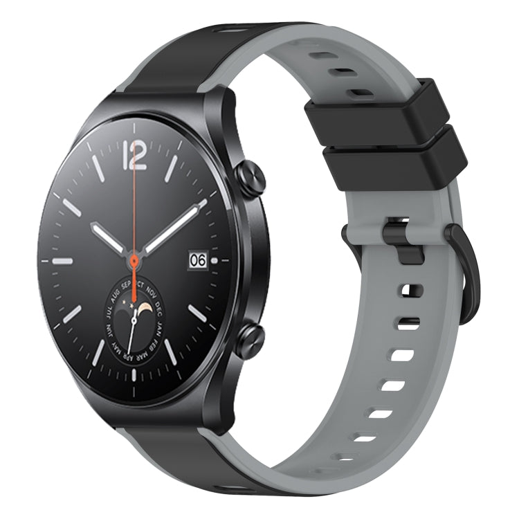 For Xiaomi MI Watch S1 22mm Two-Color Silicone Watch Band