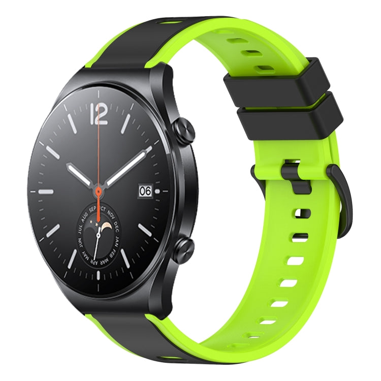 For Xiaomi MI Watch S1 22mm Two-Color Silicone Watch Band