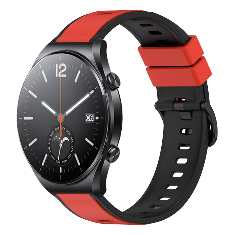 For Xiaomi MI Watch S1 22mm Two-Color Silicone Watch Band