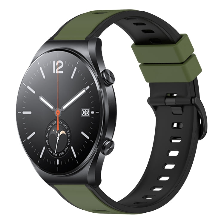 For Xiaomi MI Watch S1 22mm Two-Color Silicone Watch Band