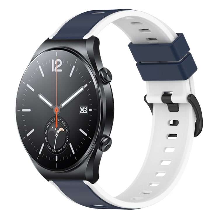 For Xiaomi MI Watch S1 22mm Two-Color Silicone Watch Band
