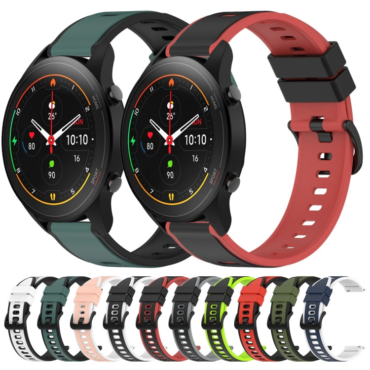 For Xiaomi MI Watch S1 Pro 22mm Two-Color Silicone Watch Band