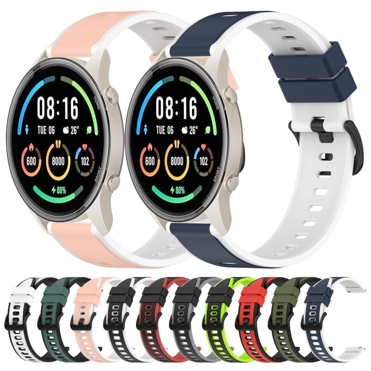 For Xiaomi MI Watch Sport 22mm Two-Color Silicone Watch Band
