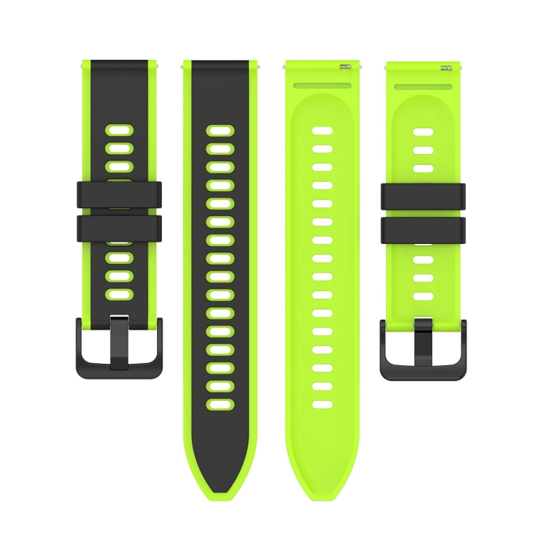 For Xiaomi MI Watch Color 22mm Two-Color Silicone Watch Band