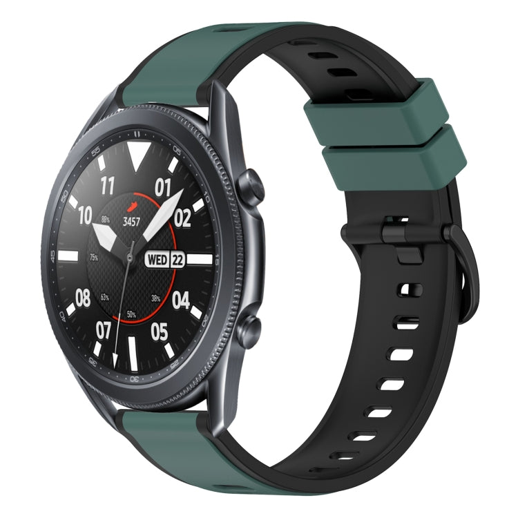 For Samsung Galaxy Watch3 45mm 22mm Two-Color Silicone Watch Band
