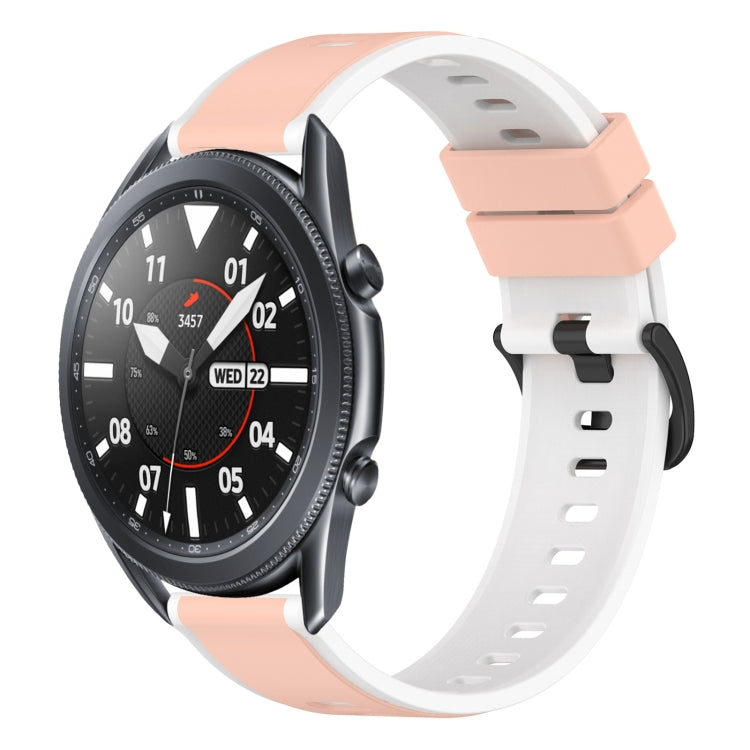 For Samsung Galaxy Watch3 45mm 22mm Two-Color Silicone Watch Band