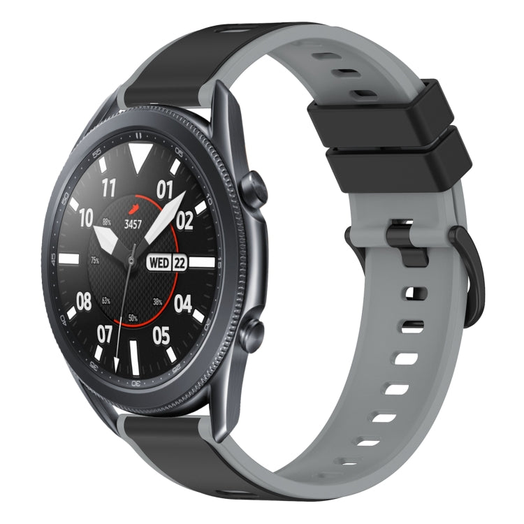 For Samsung Galaxy Watch3 45mm 22mm Two-Color Silicone Watch Band