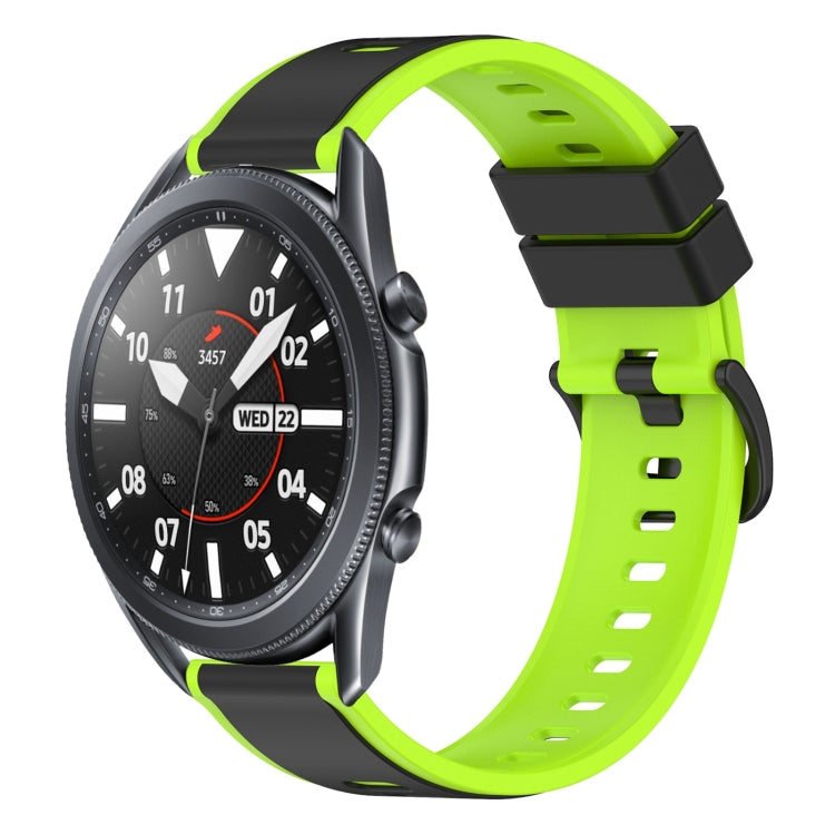 For Samsung Galaxy Watch3 45mm 22mm Two-Color Silicone Watch Band