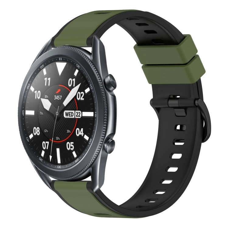 For Samsung Galaxy Watch3 45mm 22mm Two-Color Silicone Watch Band