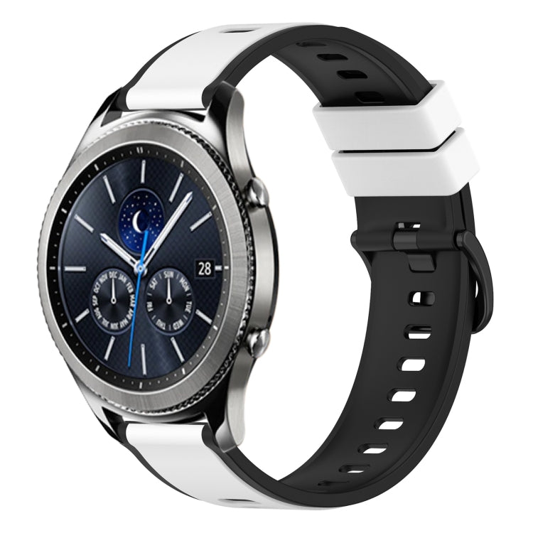 For Samsung Gear S3 Classic 22mm Two-Color Silicone Watch Band