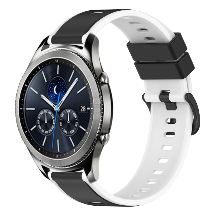 For Samsung Gear S3 Classic 22mm Two-Color Silicone Watch Band