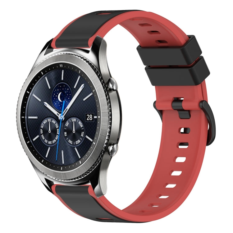 For Samsung Gear S3 Classic 22mm Two-Color Silicone Watch Band