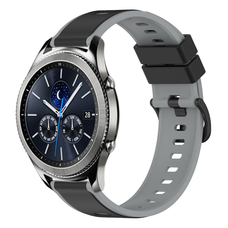 For Samsung Gear S3 Classic 22mm Two-Color Silicone Watch Band