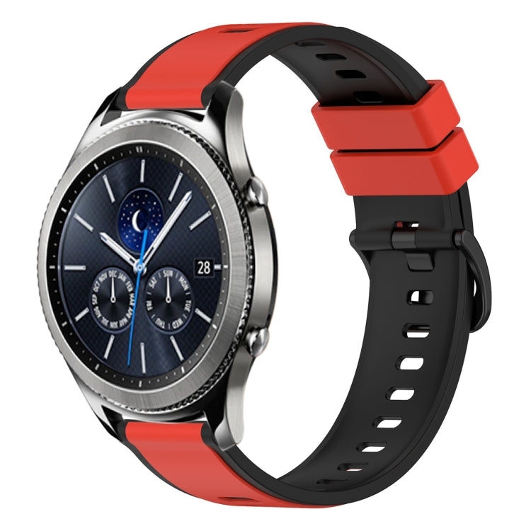 For Samsung Gear S3 Classic 22mm Two-Color Silicone Watch Band