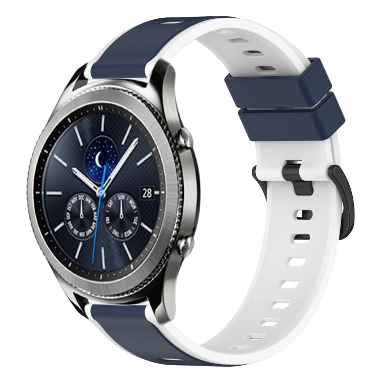For Samsung Gear S3 Classic 22mm Two-Color Silicone Watch Band
