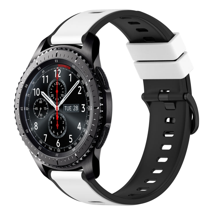 For Samsung Gear S3 Frontier 22mm Two-Color Silicone Watch Band