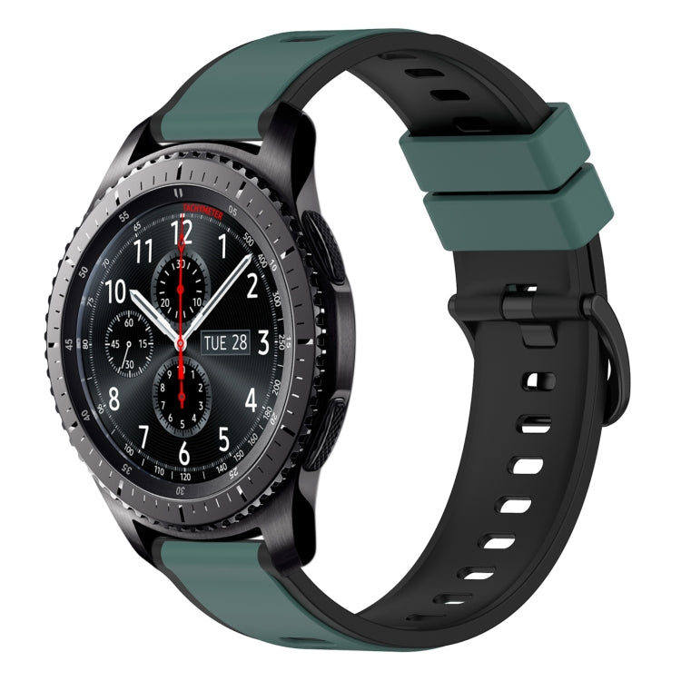 For Samsung Gear S3 Frontier 22mm Two-Color Silicone Watch Band