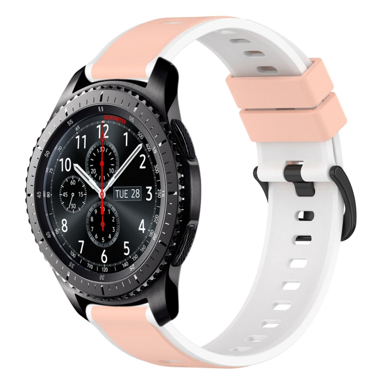 For Samsung Gear S3 Frontier 22mm Two-Color Silicone Watch Band